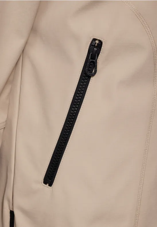 Manteau en coton creamy almond beige