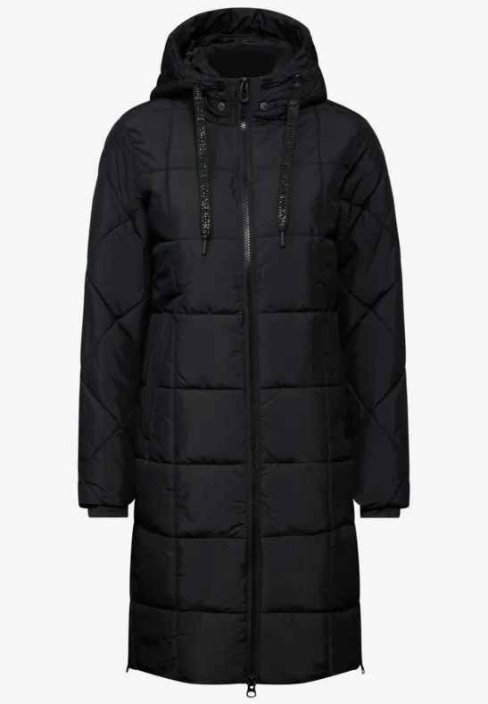 Manteau matelassé doublé Black