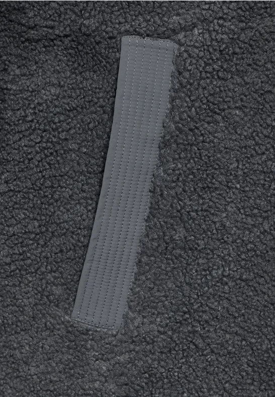Lange Materialmix-Jacke grey fusion