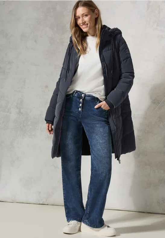 Manteau matelassé avec structure dark navy blue