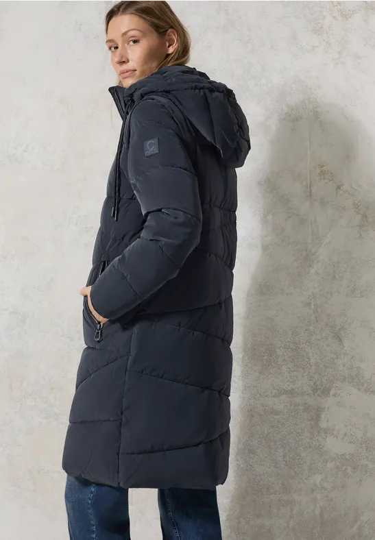 Manteau matelassé avec structure dark navy blue