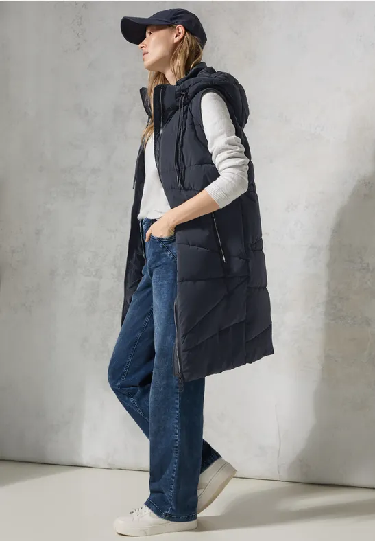 Manteau matelassé avec structure dark navy blue