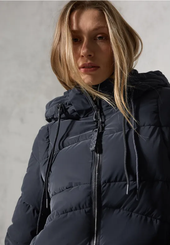 Manteau matelassé avec structure dark navy blue