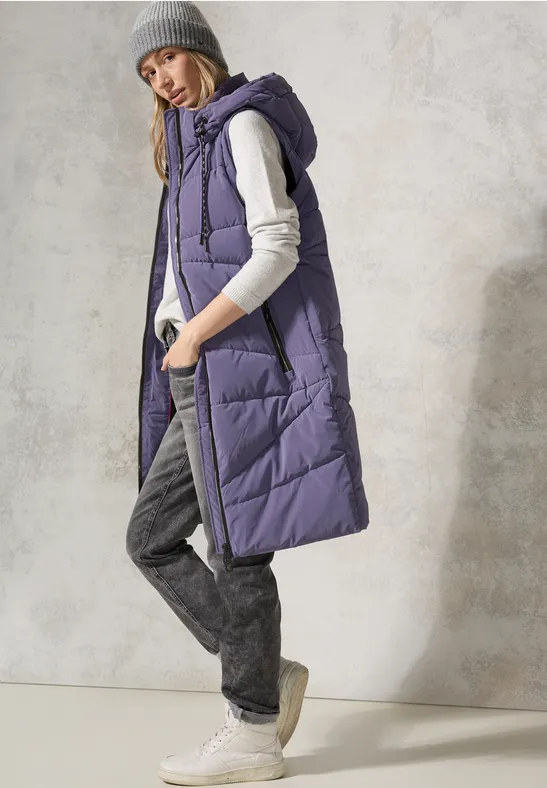 2-in-1 Steppmantel stormy violet