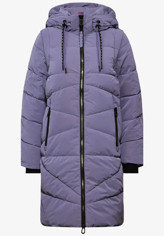 2-in-1 Steppmantel stormy violet