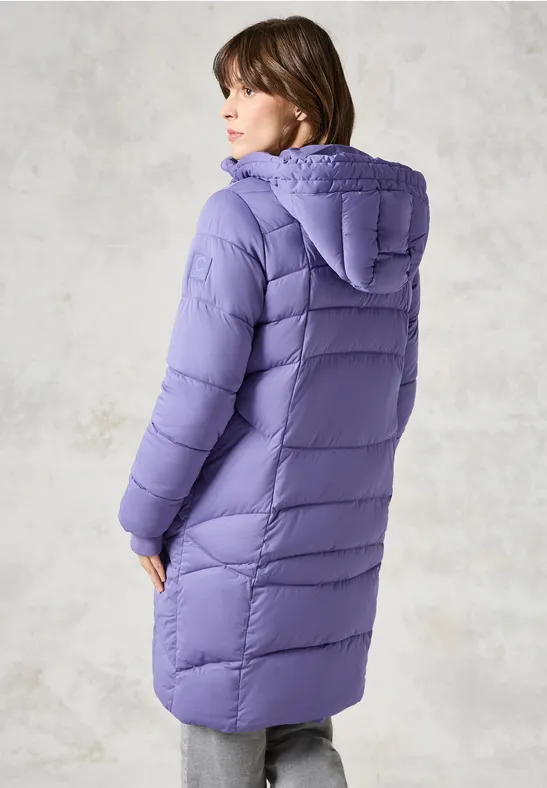 Manteau doublé stormy violet