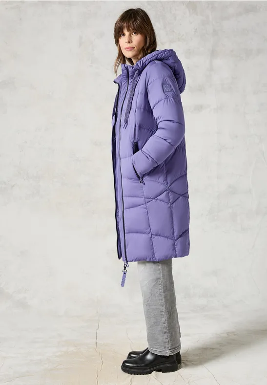 Manteau doublé stormy violet