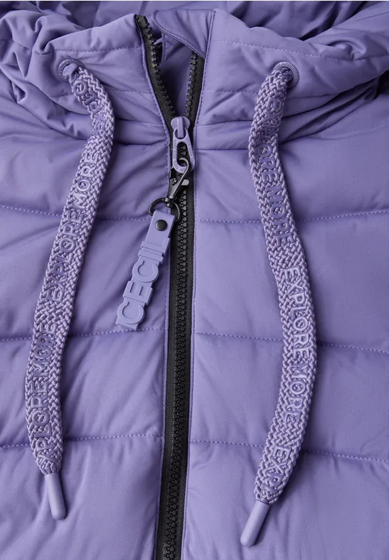 Manteau doublé stormy violet