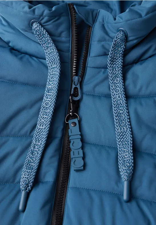 Gefütterter Mantel dull teal blue