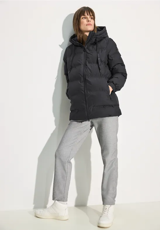 Gefütterte Jacke Black