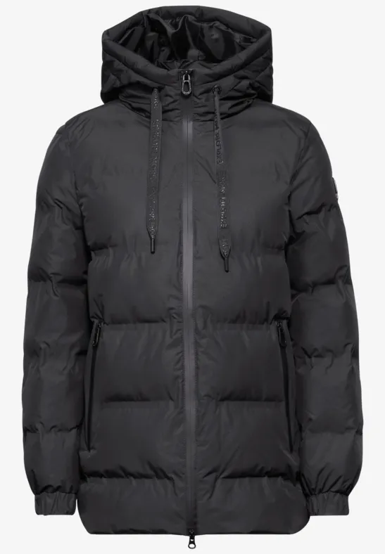 Gefütterte Jacke Black