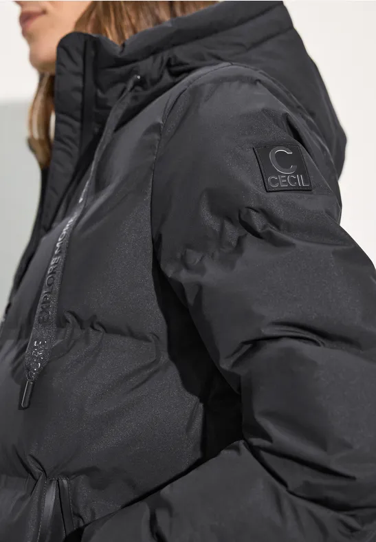 Gefütterte Jacke Black