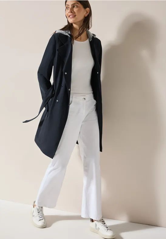 Trenchcoat mit Kapuze dark navy blue