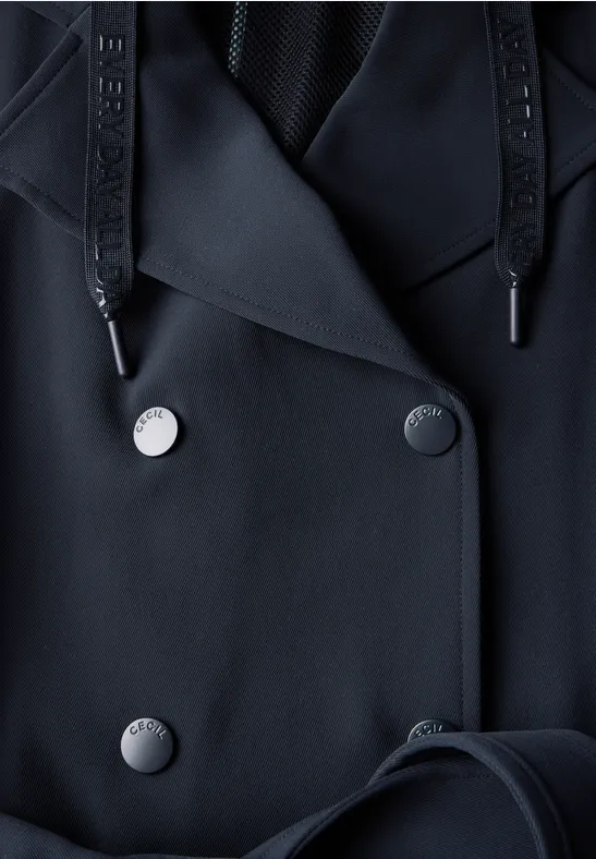 Trenchcoat mit Kapuze dark navy blue