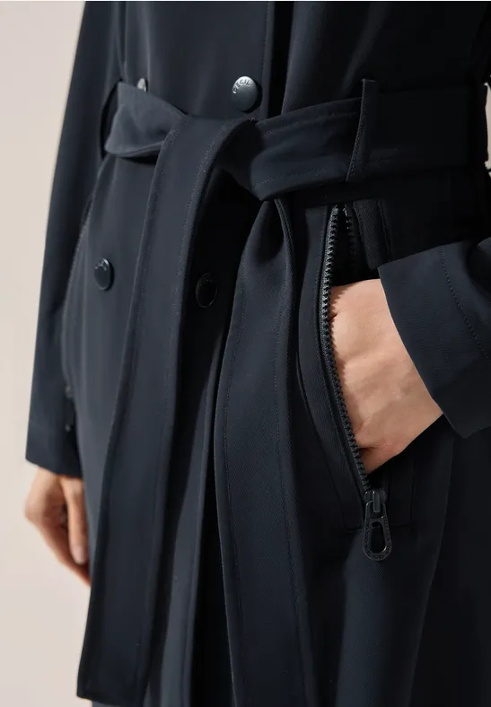 Trenchcoat mit Kapuze dark navy blue