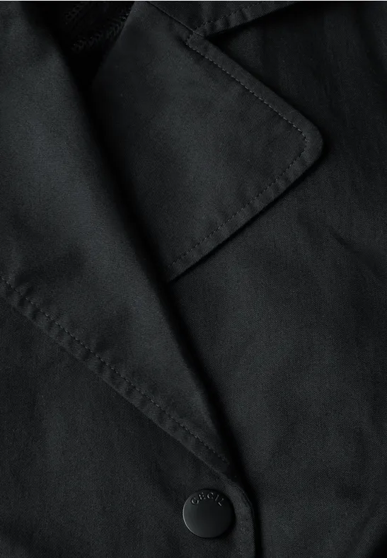 Trench-coat court Black