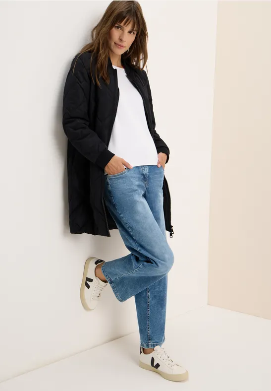 Langer Stepp-Blouson Black