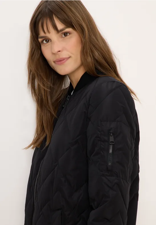 Langer Stepp-Blouson Black