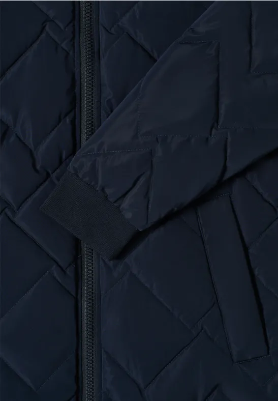 Langer Stepp-Blouson dark navy blue