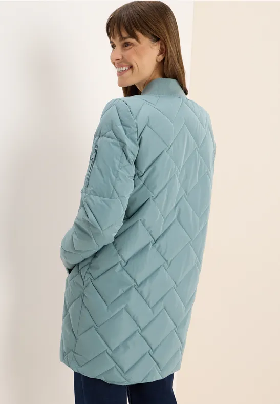 Langer Stepp-Blouson ice hill green