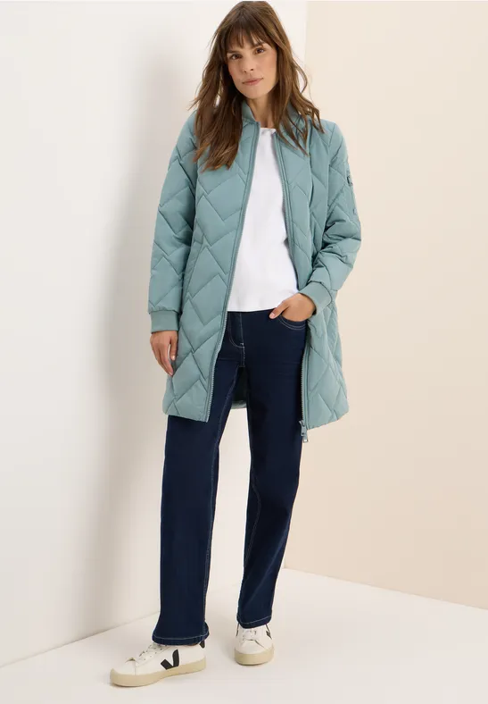 Langer Stepp-Blouson ice hill green