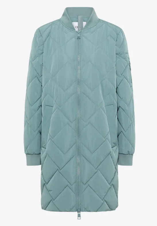 Langer Stepp-Blouson ice hill green