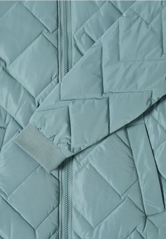Langer Stepp-Blouson ice hill green