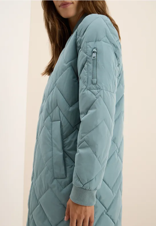 Langer Stepp-Blouson ice hill green