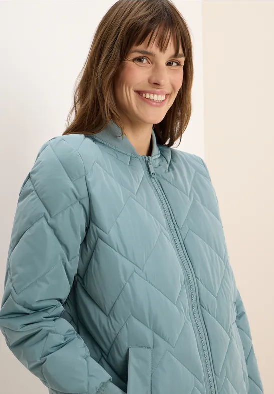 Langer Stepp-Blouson ice hill green