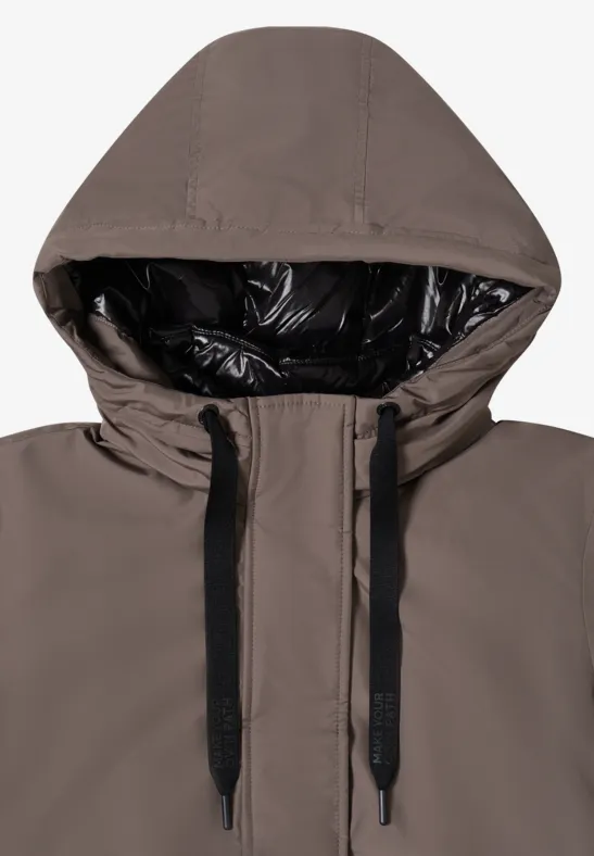 Parka sportive mushroom taupe