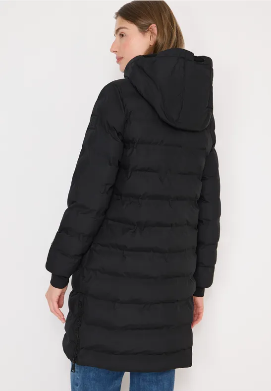 Mantel mit verklebten Nähten Black