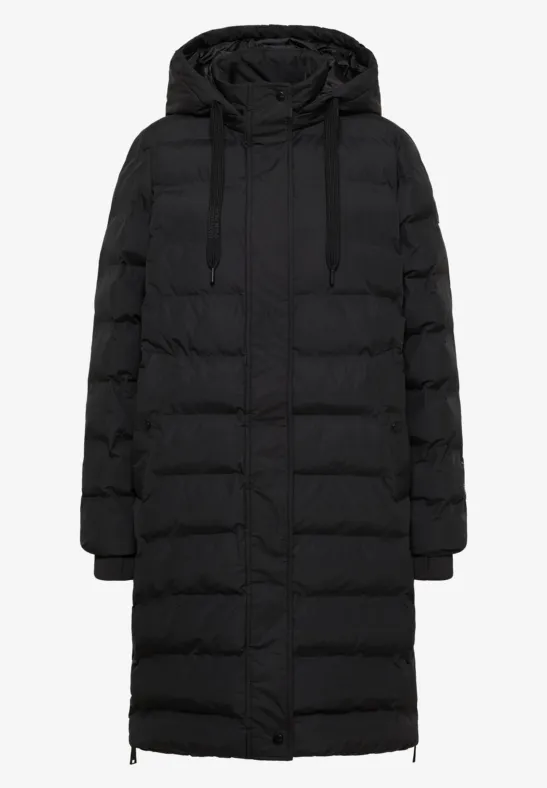 Mantel mit verklebten Nähten Black