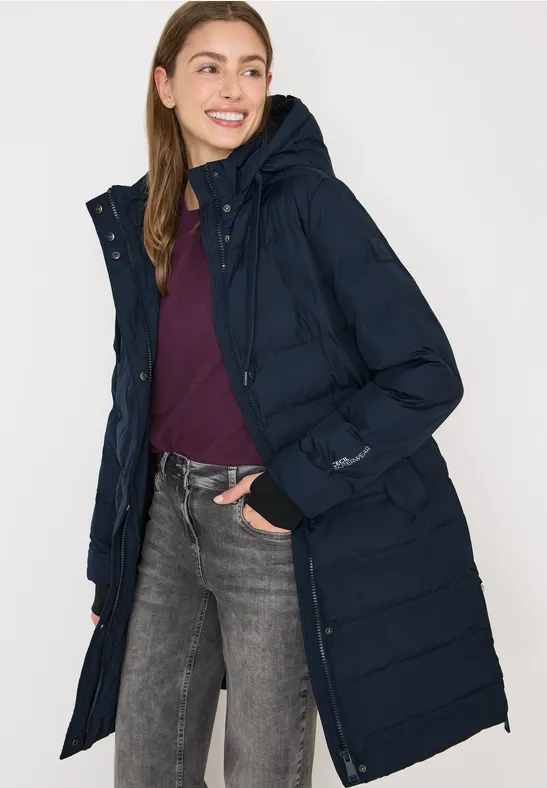 Mantel mit verklebten Nähten dark navy blue