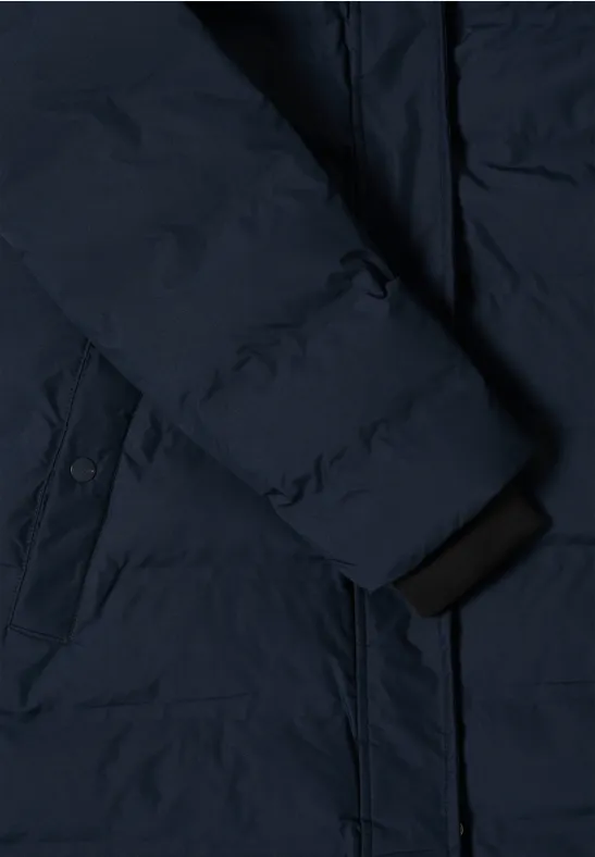 Mantel mit verklebten Nähten dark navy blue