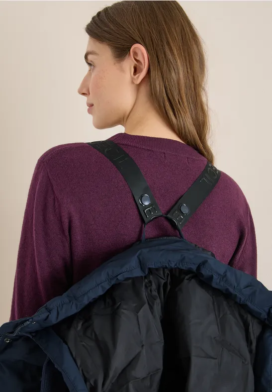 Mantel mit verklebten Nähten dark navy blue