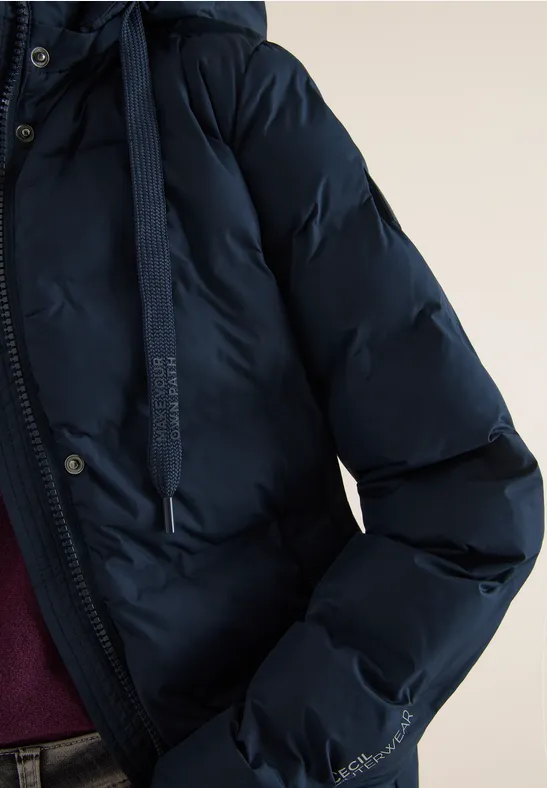 Mantel mit verklebten Nähten dark navy blue