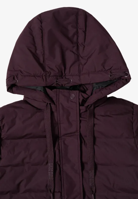 Mantel mit verklebten Nähten dark plum