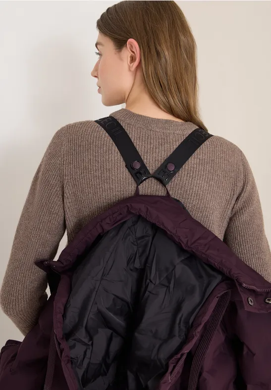 Mantel mit verklebten Nähten dark plum