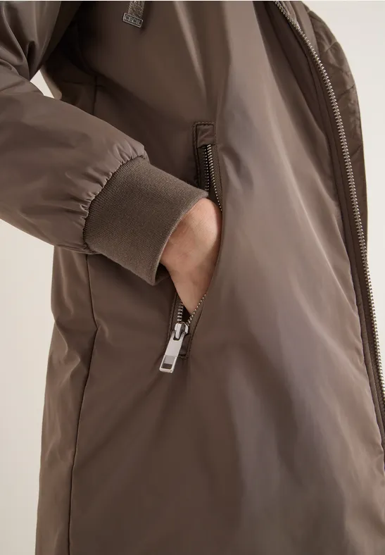 Lange blouson mocha taupe
