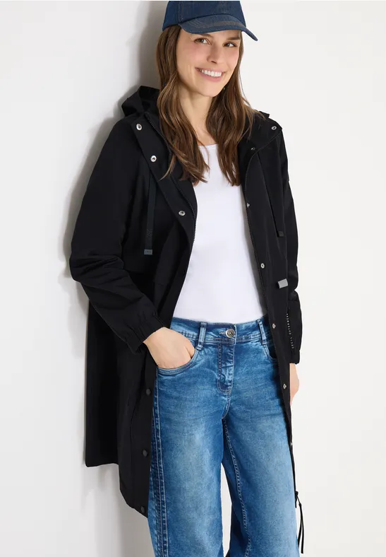 Mantel  mit Stehkragen Black