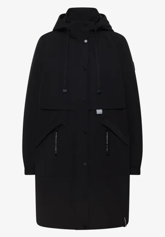 Mantel  mit Stehkragen Black