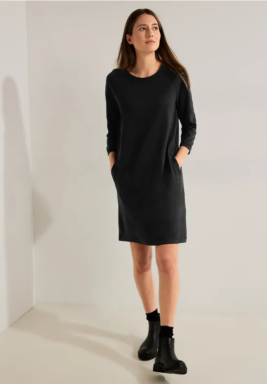 Jersey Kleid mit Taschen Black