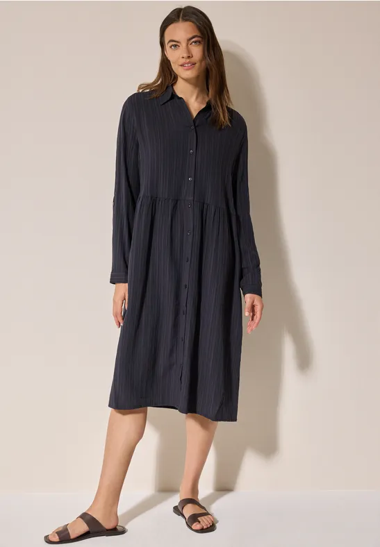 Robe avec structure à rayures universal blue