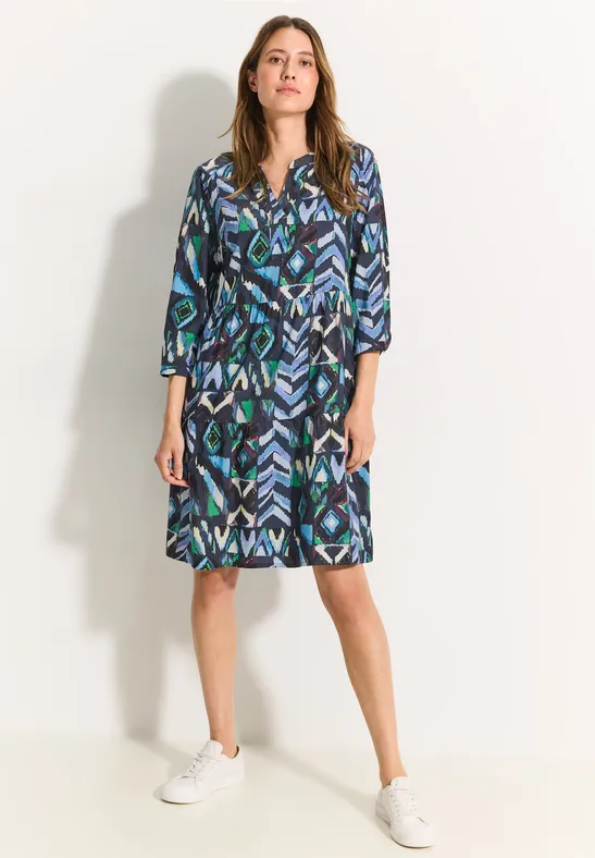 Robe tunique à imprimé universal blue