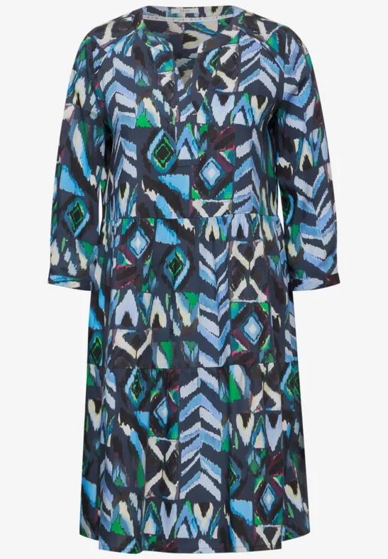 Robe tunique à imprimé universal blue