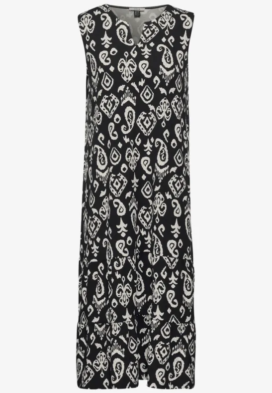 Robe d'été avec mélange d'imprimés Black