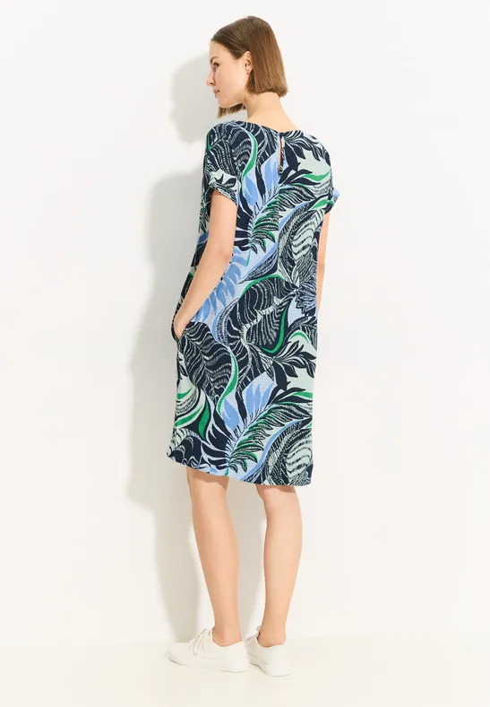 Sommerkleid mit Print dark petrol blue
