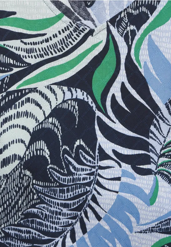 Sommerkleid mit Print dark petrol blue