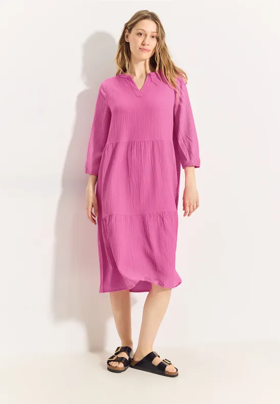 Chemisier à nœud en crêpe bloomy pink