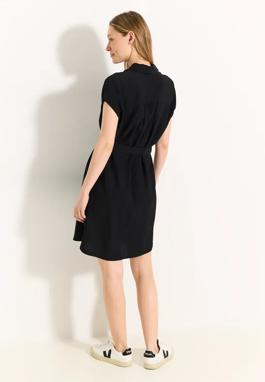Kleid mit Struktur Black